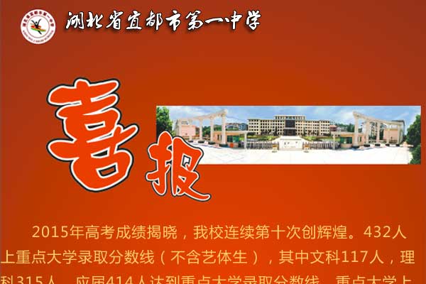 我校2015年高考再获大捷